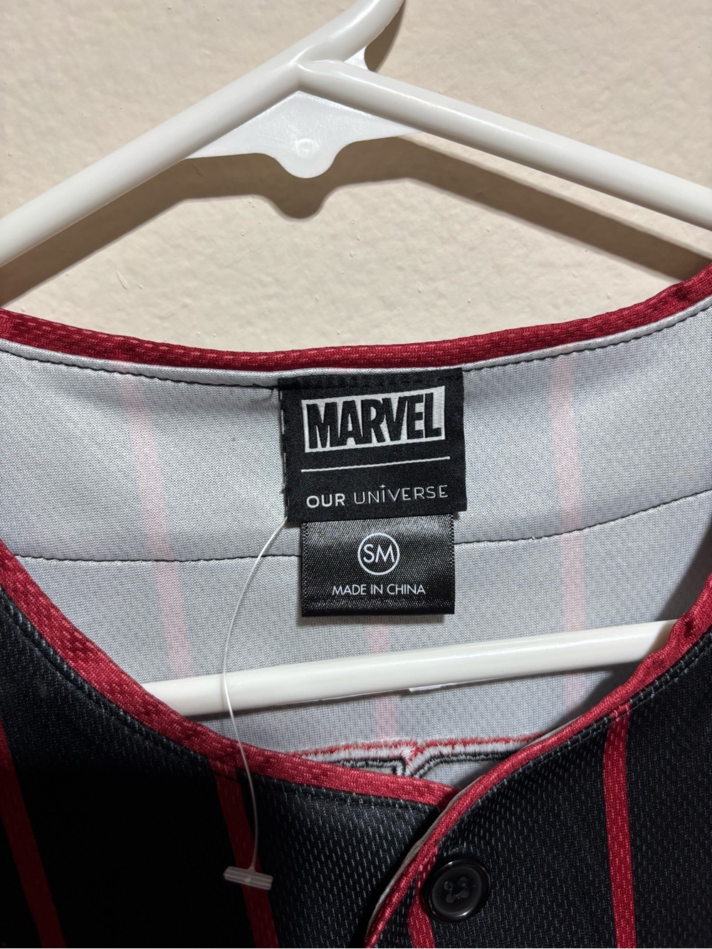 Marvel Black & Red Team Deadpool Baseball Jersey - Picture 5 of 5